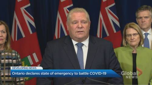 Doug Ford - Ontario government declares state of emergency amid coronavirus outbreak - globalnews.ca