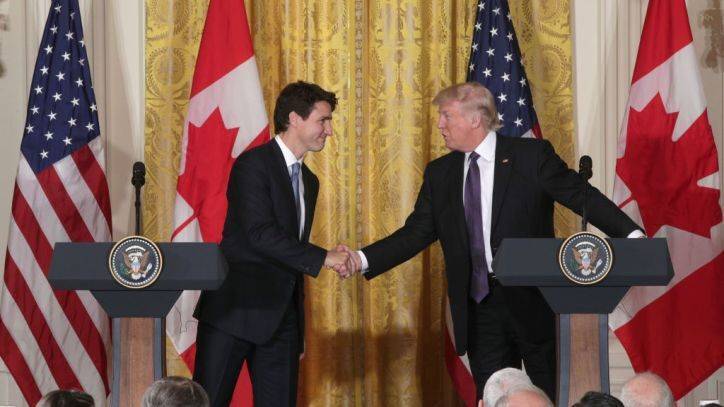 Donald Trump - Justin Trudeau - Alex Wong - Trump: US, Canada to close border to nonessential travel - fox29.com - Usa - Canada - Washington - city Atlanta