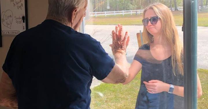 Coronavirus: Woman shows grandfather engagement ring through nursing home window - globalnews.ca - state North Carolina