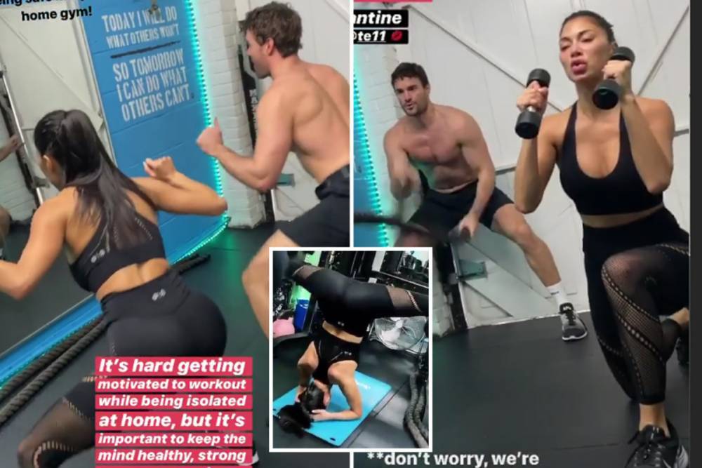 Nicole Scherzinger - Thom Evans - Nicole Scherzinger and Thom Evans work up a sweat in her incredible home gym during coronavirus quarantine - thesun.co.uk