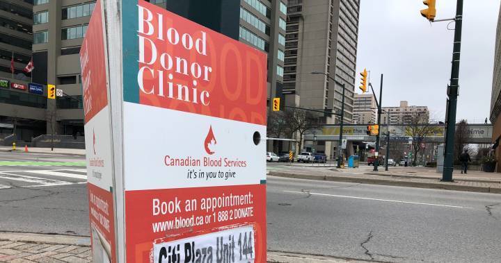 Justin Trudeau - Blood donations encouraged in London amid coronavirus pandemic - globalnews.ca - city London