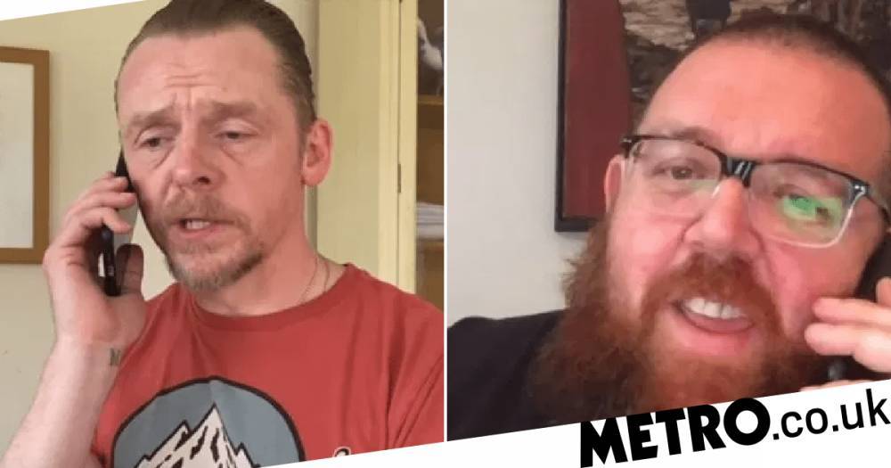 Simon Pegg - Nick Frost - Edgar Wright - Simon Pegg and Nick Frost join forces for Shaun of the Dead-themed coronavirus video - metro.co.uk
