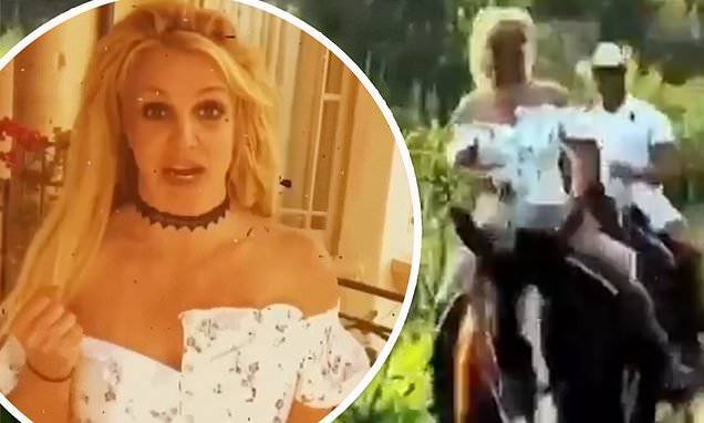 Britney Spears goes for a horseback ride for the first time in almost a year - dailymail.co.uk - state California