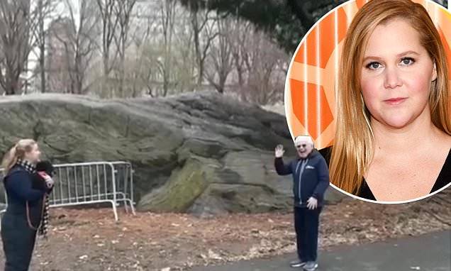 Amy Schumer - Amy Schumer takes to Instagram to demonstrate her social distancing with Tony-winning pal Jerry Zaks - dailymail.co.uk