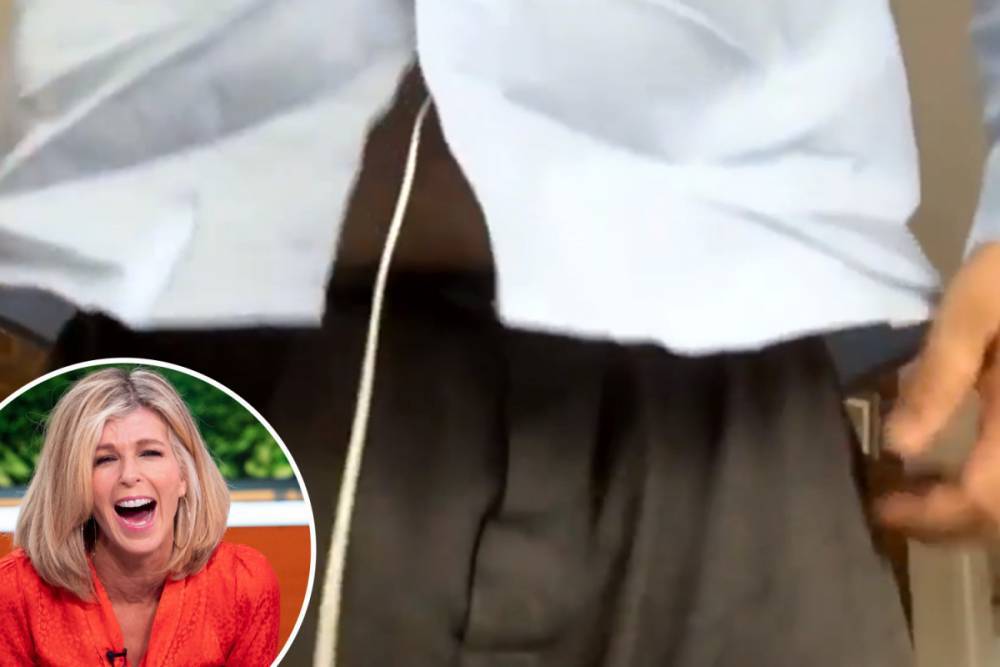 Kate Garraway - Iain Dale - GMB fans in hysterics as guest isolating over coronavirus wears a shirt but flashes his trackie bottoms at Kate Garraway - thesun.co.uk - Britain