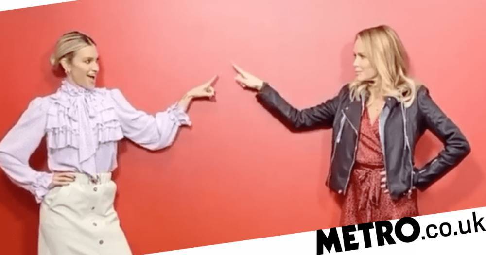 Amanda Holden - Ashley Roberts - Amanda Holden and Ashley Roberts ditch working from home to practice social distancing at Heart FM instead - metro.co.uk