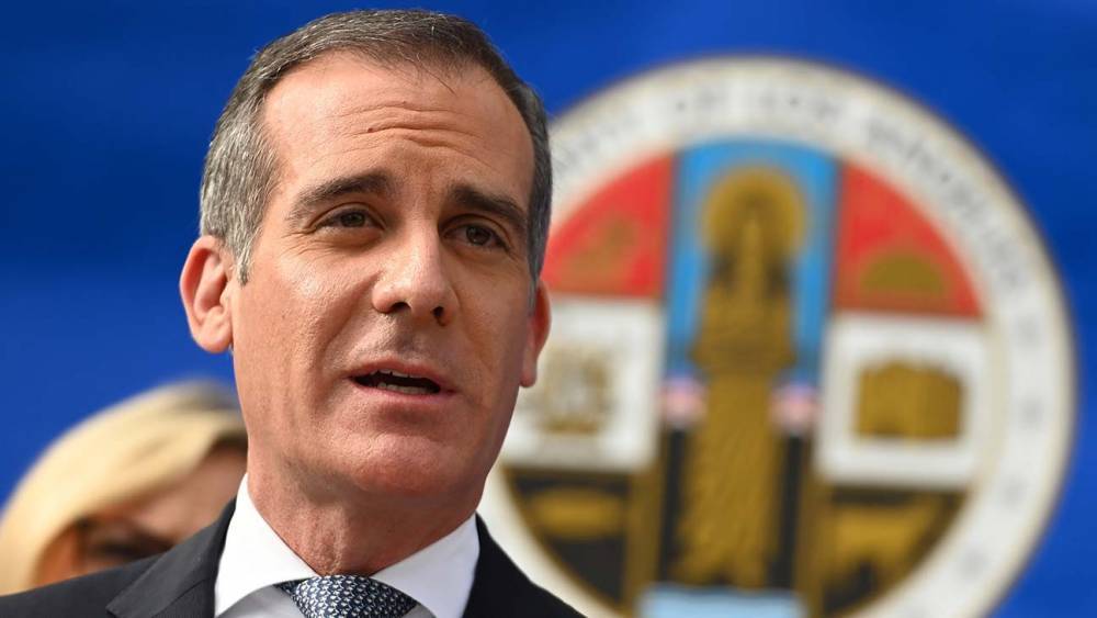 Eric Garcetti - L.A. Mayor Eric Garcetti Issues "Safer at Home" Order for Residents - hollywoodreporter.com - Los Angeles - city Los Angeles