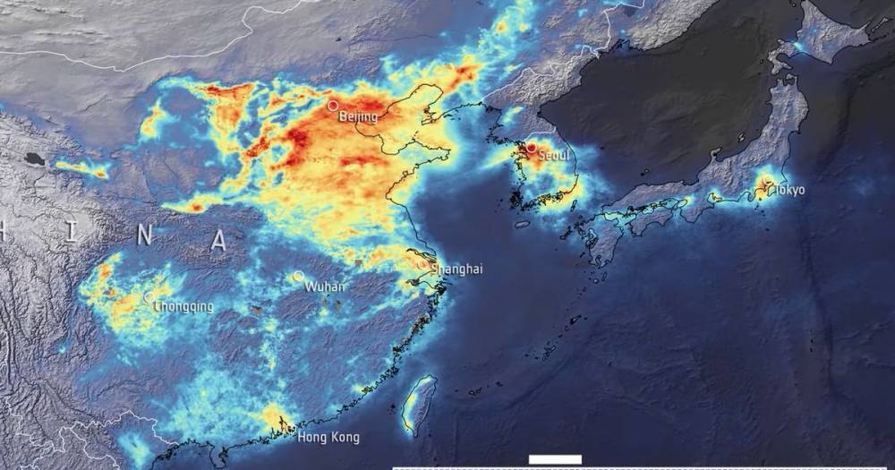 Coronavirus: Amazing satellite footage shows how China's pollution is disappearing - dailystar.co.uk - China