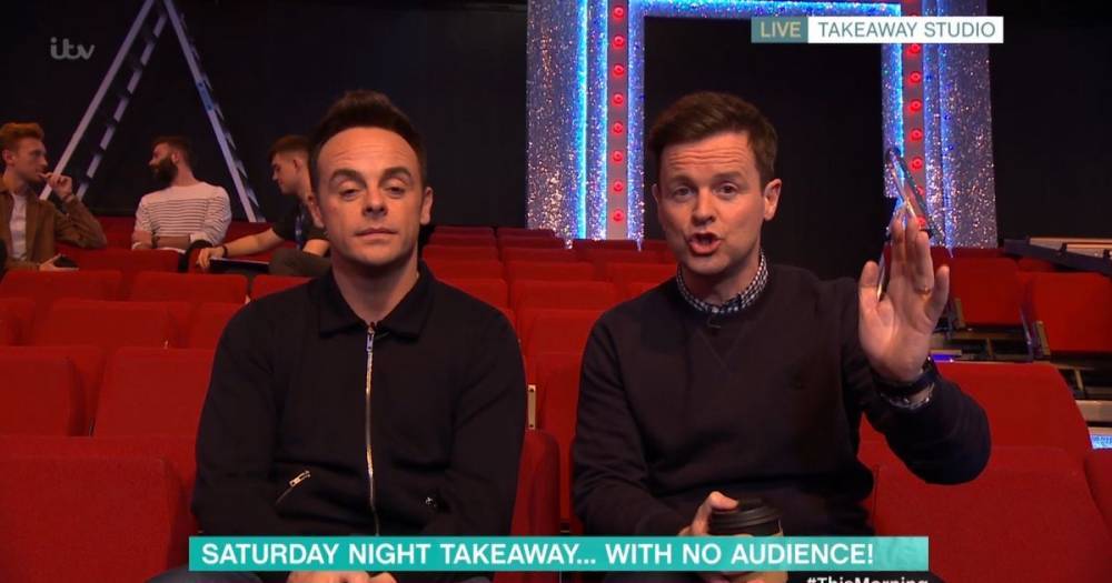 Coronavirus: Ant and Dec explain how Saturday Night Takeaway will continue without audience - mirror.co.uk - Britain