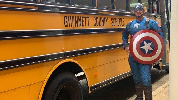 Principal transforms into superhero for lunch delivery amid COVID-19 outbreak - fox29.com - state Georgia - county Gwinnett
