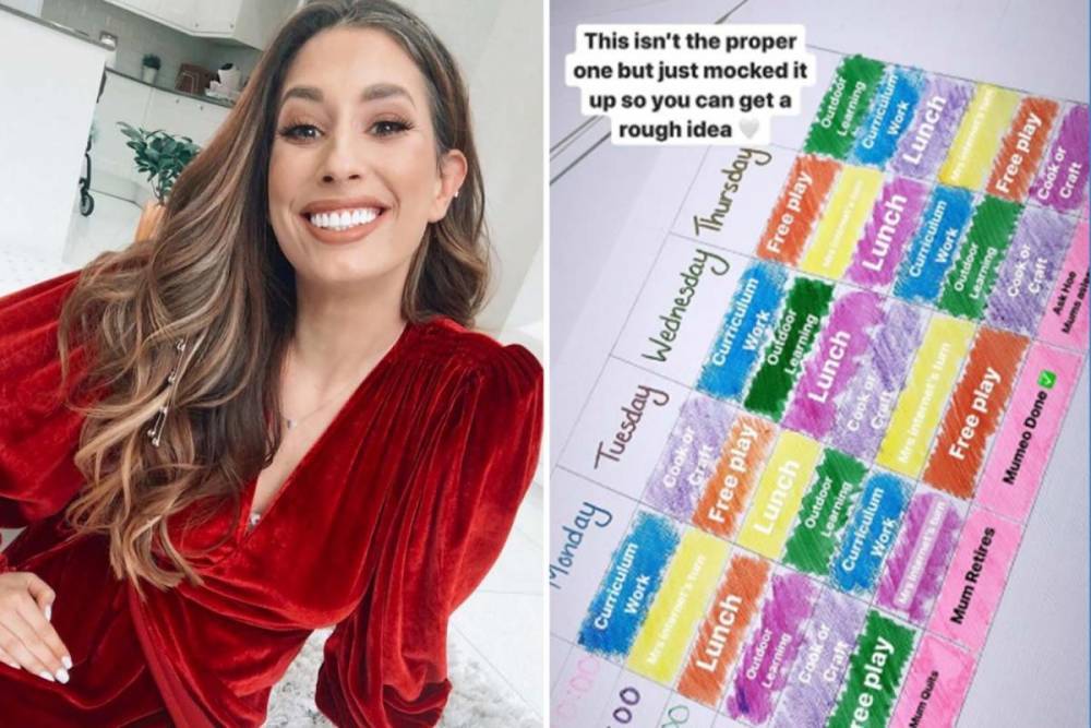 Stacey Solomon - Stacey Solomon prepares homeschooling time table to keep kids entertained during coronavirus pandemic - thesun.co.uk