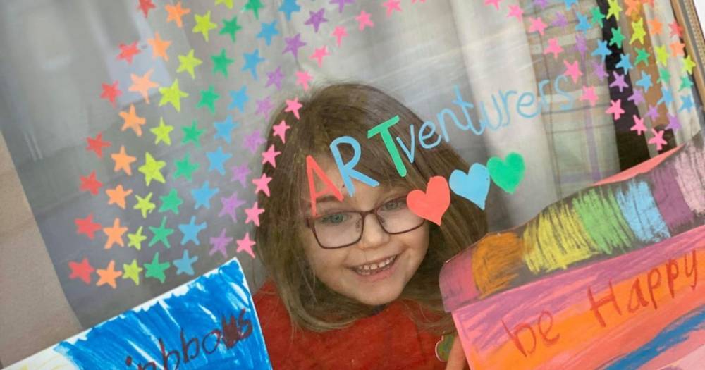 Scots kids hang rainbow pictures in windows to raise spirits through coronavirus pandemic - dailyrecord.co.uk - Britain - Scotland