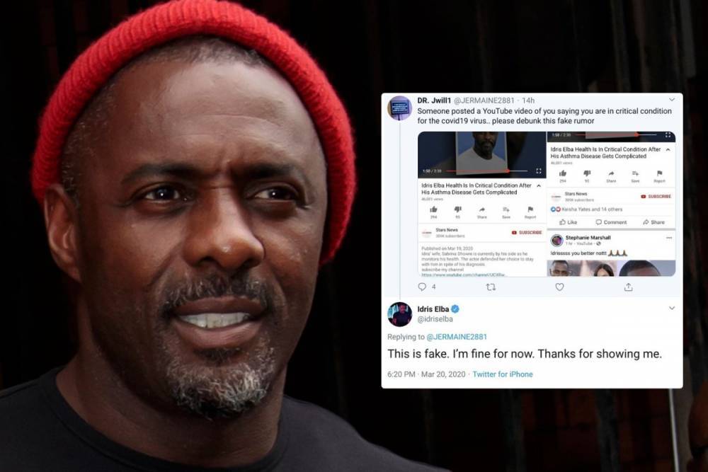 Idris Elba - Idris Elba forced to deny he’s in intensive care after star tested positive for coronavirus - thesun.co.uk