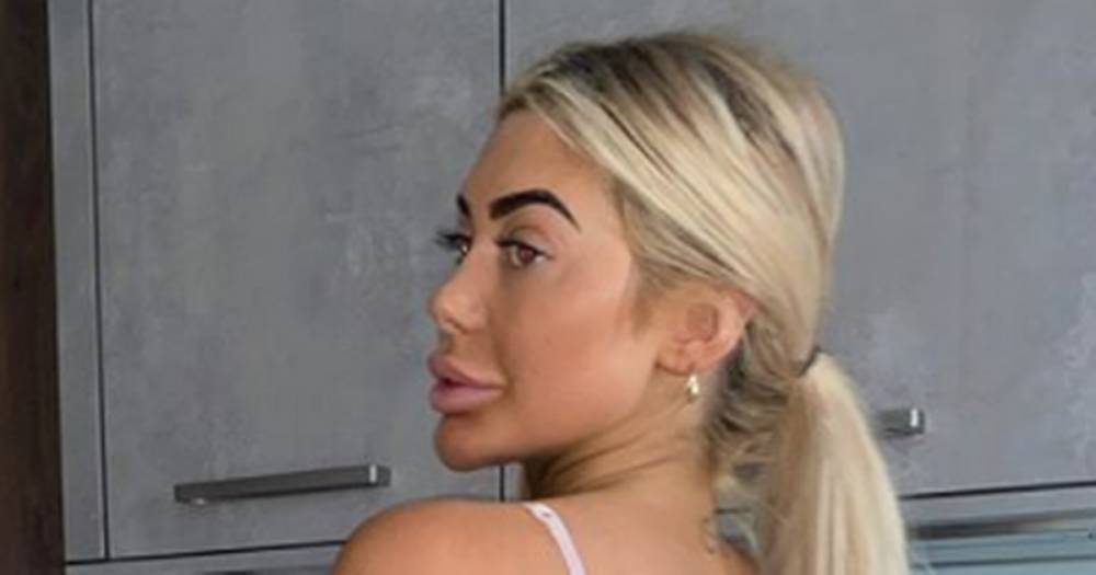 Chloe Ferry - Chloe Ferry parades peachy rear in white lace G-string in bum-baring snap - dailystar.co.uk