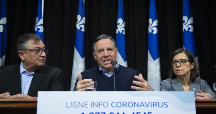 François Legault - Quebec COVID-19 deaths climb to 5, cases climb to 181 - globalnews.ca