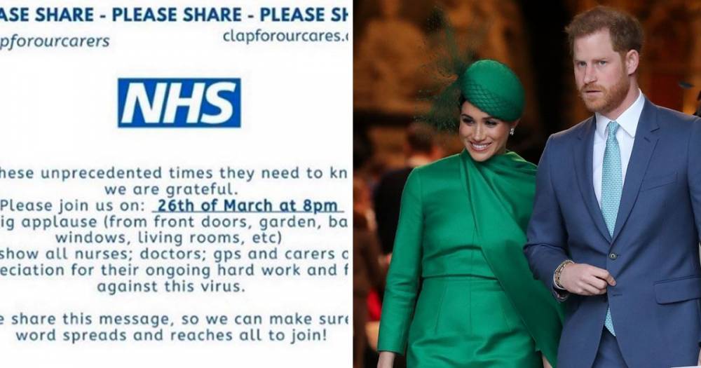 Harry Princeharry - Meghan Markle - Lucy Mecklenburgh - Prince Harry and Meghan Markle and David and Victoria Beckham encourage people to support the NHS in ‘clap for our carers’ campaign - ok.co.uk - Victoria, county Beckham - city Victoria, county Beckham - county Beckham