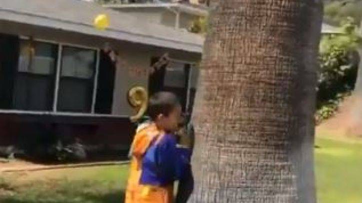Gavin Newsom - Riverside firefighters, police sing happy birthday to boy after party was canceled due to Stay at Home order - fox29.com - state California