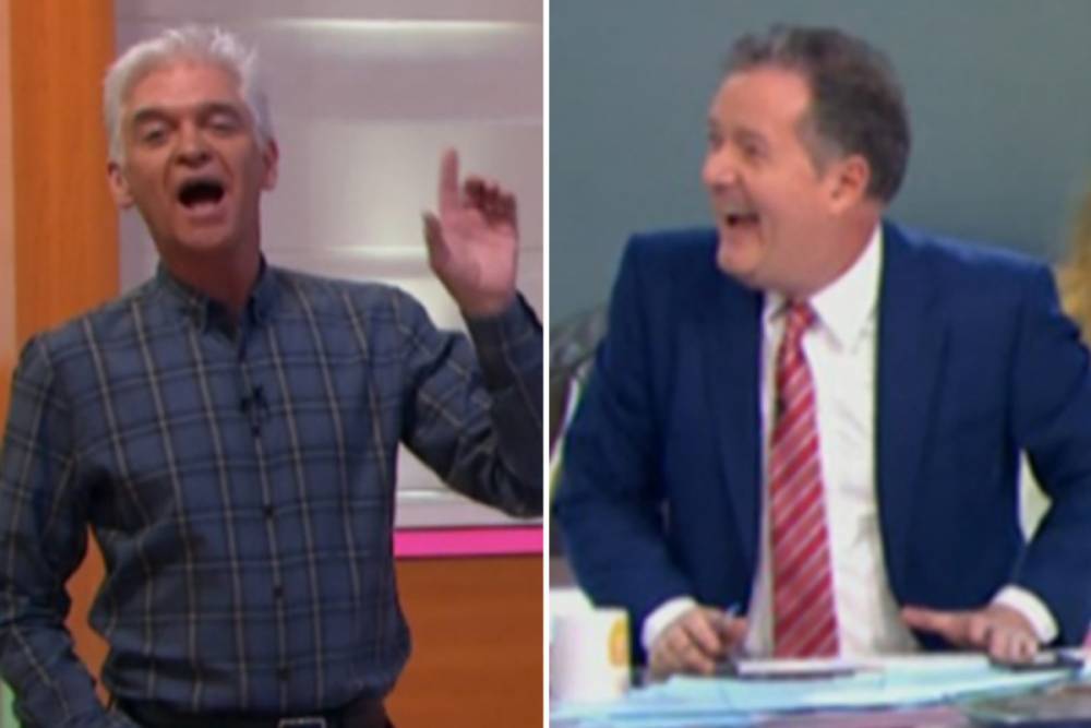 Holly Willoughby - Phillip Schofield - Piers Morgan - Piers Morgan makes cheeky ‘coming out’ joke to Phillip Schofield on This Morning - thesun.co.uk - Britain