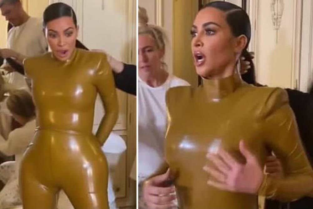 Kim Kardashian - Kim Kardashian squeezes into skintight latex bodysuit in hilarious KUWTK teaser - thesun.co.uk
