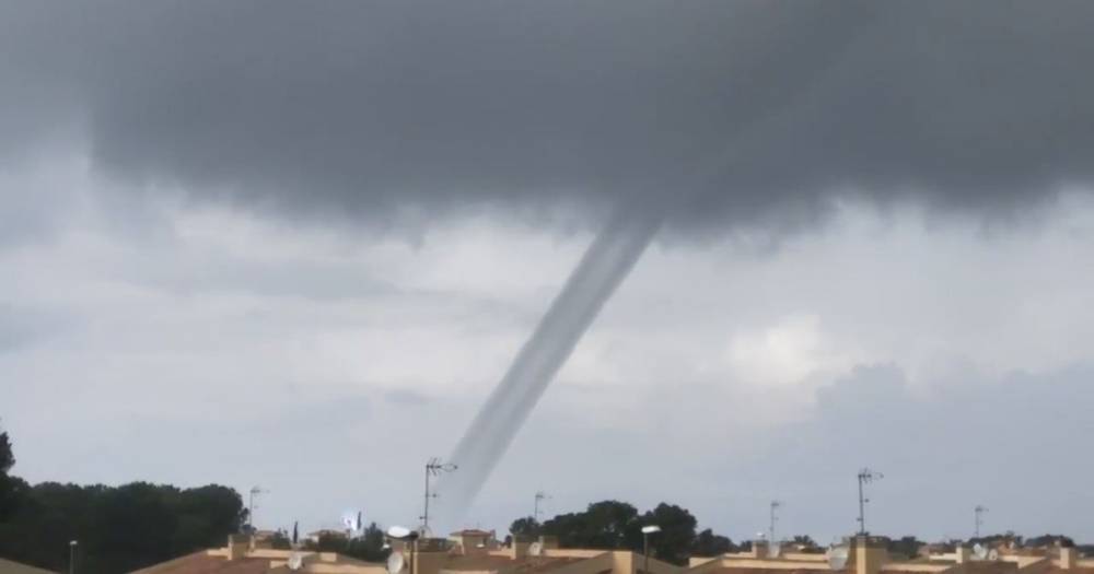 Gigantic waterspout appears off coast of Majorca in terrifying footage - dailystar.co.uk