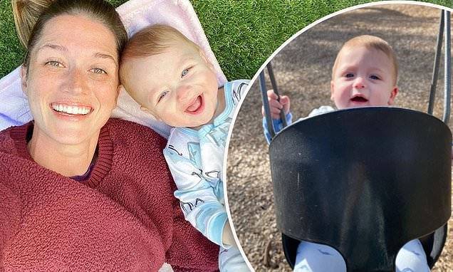 Jade Roper defends videos of her son on swing at a public park amid coronavirus closures - dailymail.co.uk