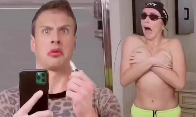 Ryan Lochte's Playboy model wife goes topless while he wears her clothes in TikTok challenge - dailymail.co.uk - city Tokyo