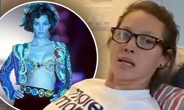 Christy Turlington, 51, finds inspiration in her Boston terriers as she needlpoints - dailymail.co.uk - city Boston