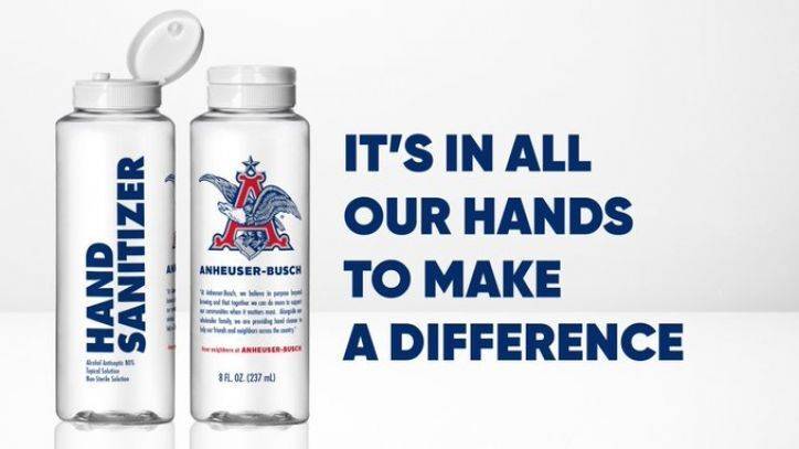 Anheuser-Busch says it will begin producing hand sanitizer to curb COVID-19 shortages - fox29.com - Usa - Los Angeles
