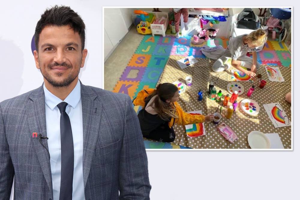 Peter Andre - Peter Andre shares rare photo of daughter Amelia as she paints with sister Princess in coronavirus lockdown - thesun.co.uk