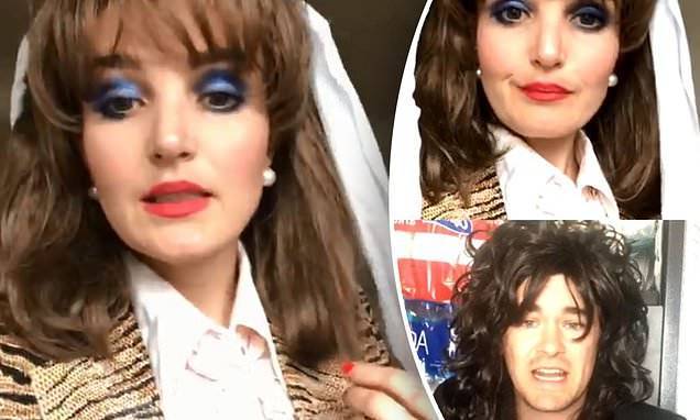 Saturday Night Live star Chloe Fineman gets 'married' to Casey Thomas Brown on Instagram Live - dailymail.co.uk