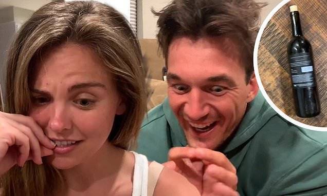 Hannah Brown - Hannah Brown and Tyler Cameron poke fun at romance rumors during silly game of Spin The Bottle - dailymail.co.uk - state Florida - county Tyler - parish Cameron