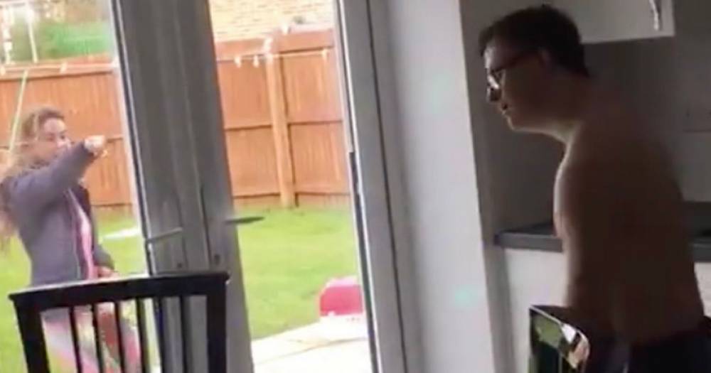 Coronavirus: Boy with Down's Syndrome dances with sister through glass door - dailystar.co.uk