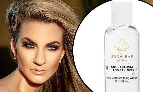Rachel McCord partners with Brow Bar by Reema as the brand offers free bottles of hand sanitizer - dailymail.co.uk - Usa