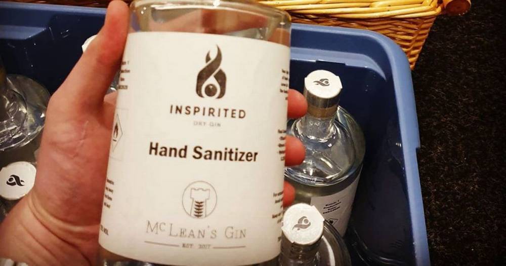 Strathaven gin producers join up to supply NHS and frontline workers with free hand sanitiser - dailyrecord.co.uk