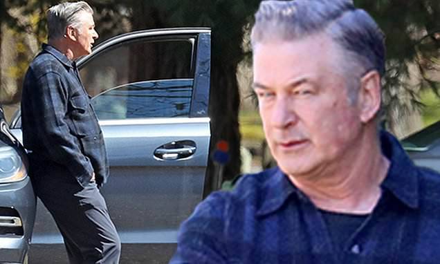 Alec Baldwin - Alec Baldwin takes social distancing seriously as he catches up with pals - dailymail.co.uk - county Hampton