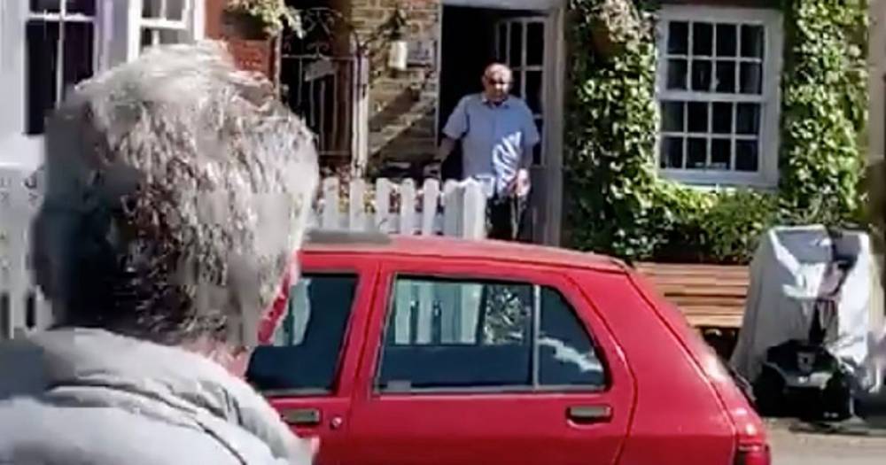 Coronavirus: Grandad, 92, sad at spending birthday alone is surprised by neighbours - dailystar.co.uk