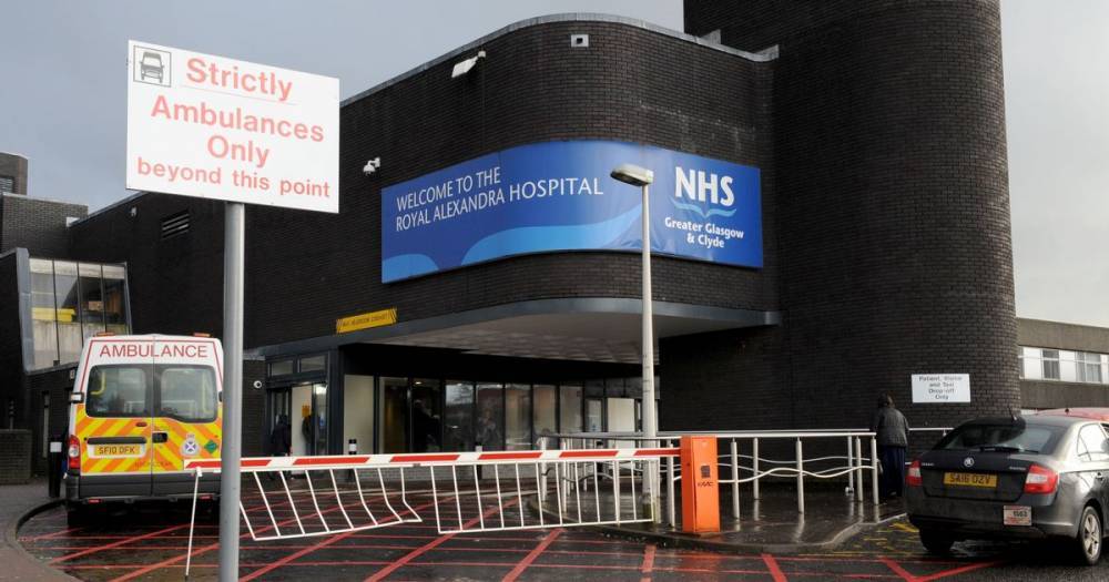 Royal Alexandra-Hospital - Visiting suspended at Royal Alexandra Hospital to protect staff and patients - dailyrecord.co.uk