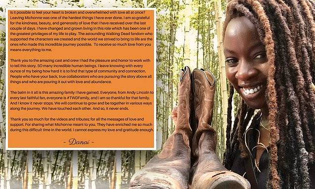 Danai Gurira pens heartfelt farewell letter to The Walking Dead fans - dailymail.co.uk