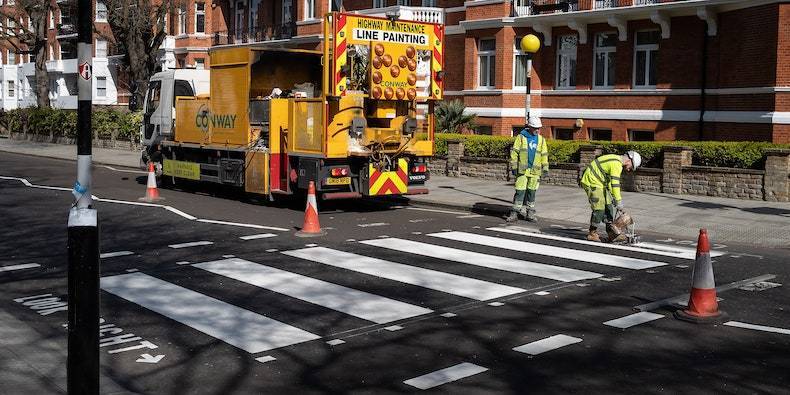 Beatles’ Iconic Abbey Road Crosswalk Gets Repainted Because Nobody Is Outside - pitchfork.com