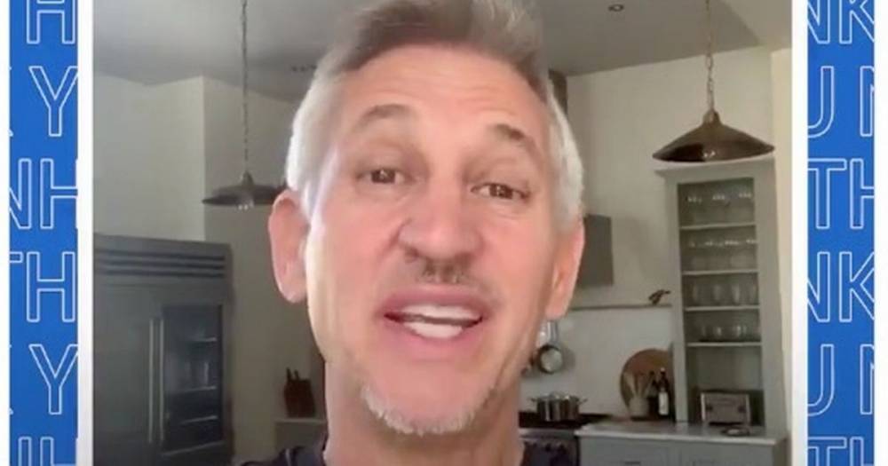 Gary Lineker - Gary Lineker posts first video from self-isolation as he pays tribute to NHS - mirror.co.uk - Britain