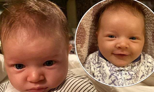 Milla Jovovich - Milla Jovovich shares sweet images of baby Osian 'so we can all smile today' during self-isolation - dailymail.co.uk - Los Angeles