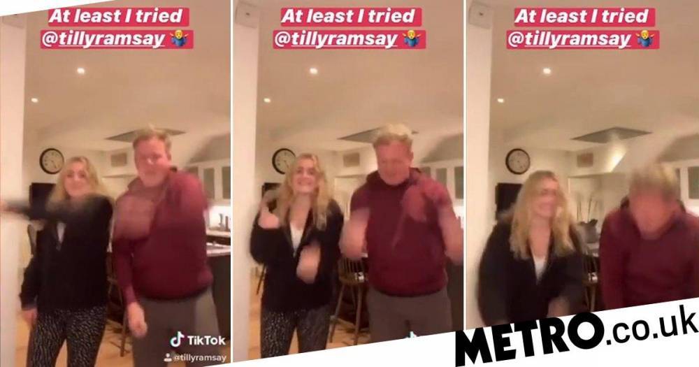 Gordon Ramsay - Gordon Ramsay unfazed by backlash as he dances on TikTok with daughter amid lay-offs - metro.co.uk