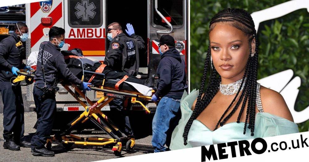 Rihanna donates protective equipment to medics on the front line battling coronavirus - metro.co.uk - New York - city New York - state New York - county Andrew