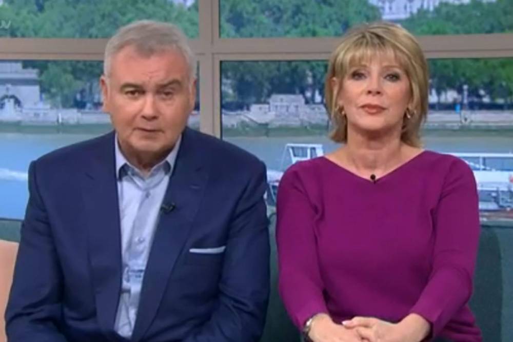 Holly Willoughby - Phillip Schofield - Ruth Langsford - Eamonn Holmes defends sitting closely to Ruth Langsford as he reveals she is ‘very anxious’ about coronavirus - thesun.co.uk