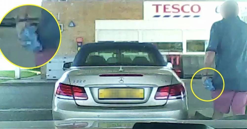 'I'm very sorry': Mercedes driver filmed taking all the rubber gloves from petrol pump apologises for being 'selfish and irresponsible' - manchestereveningnews.co.uk - city Manchester