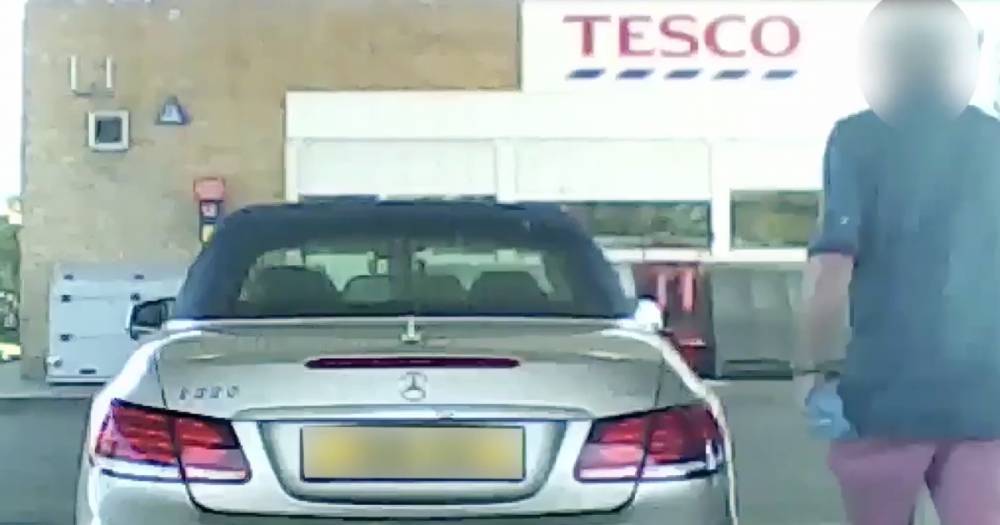 'Selfish b*****d' Mercedes driver brazenly takes all petrol pump's coronavirus gloves - dailystar.co.uk