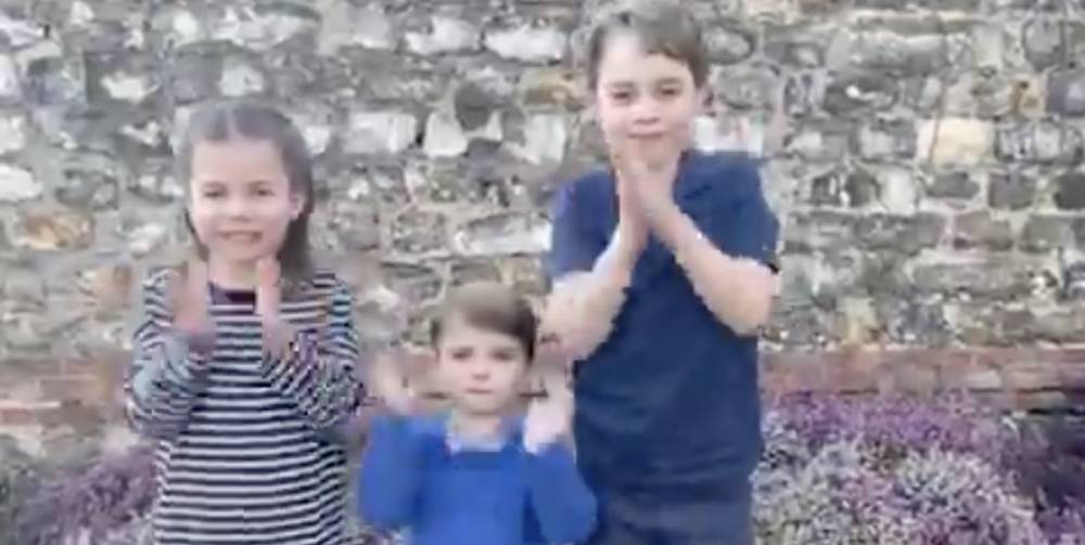 prince Louis - This Video of the Cambridge Children Clapping for Healthcare Workers Is Everything - marieclaire.com - Charlotte - county Prince George