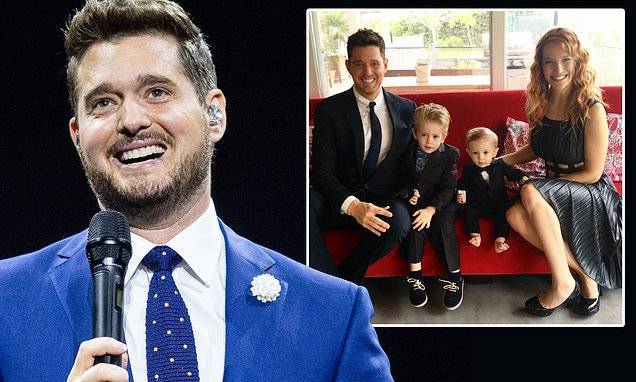 Michael Buble - Luisana Lopilato - Michael Buble finds homeschooling his three kids 'really hard' - dailymail.co.uk