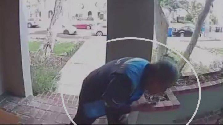 Amazon delivery driver caught on video spitting on package - fox29.com - Los Angeles - county Park - county Hancock