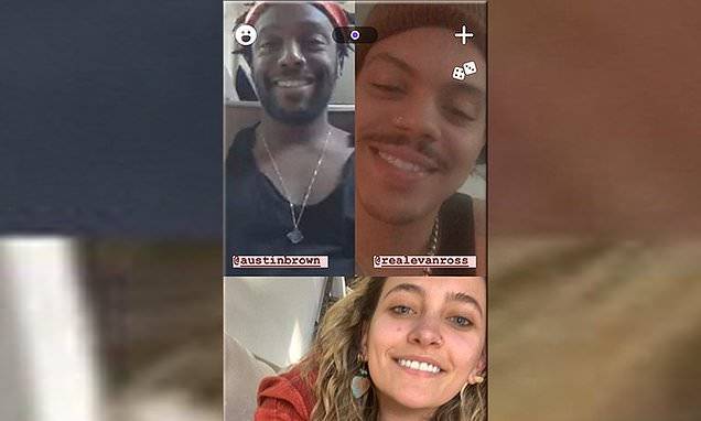 Paris Jackson - Michael Jackson - Evan Ross - Paris Jackson stays connected with cousin Austin Brown and Evan Ross via video chat amid coronavirus - dailymail.co.uk - county Brown - county Ross